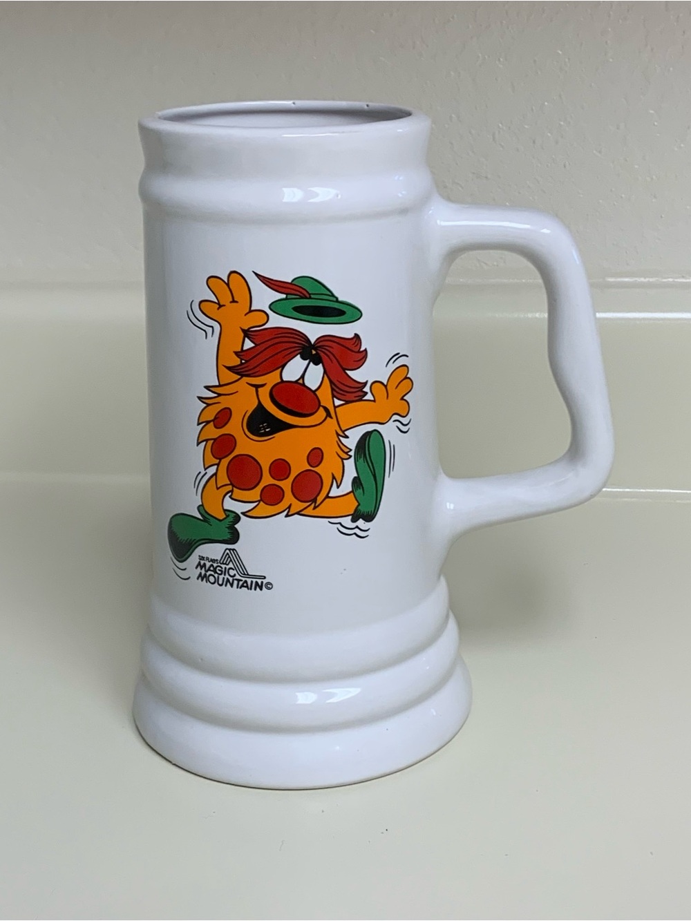 Vintage 70's Bloop the Magic Mountain Troll Mug Beer Stein Six Flags 8 inches
